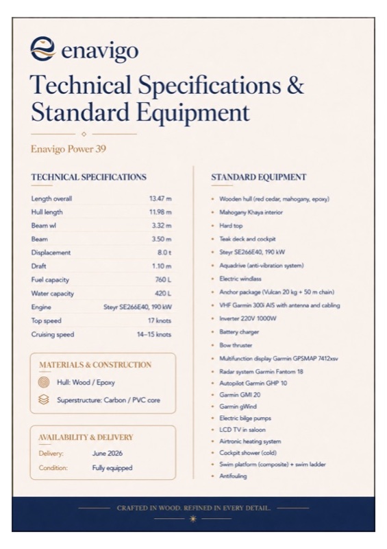 Enavigo Power 39 brochure